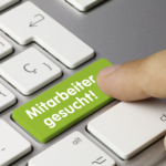 Tastatur - grüne-Taste Mitarbeiter gesucht